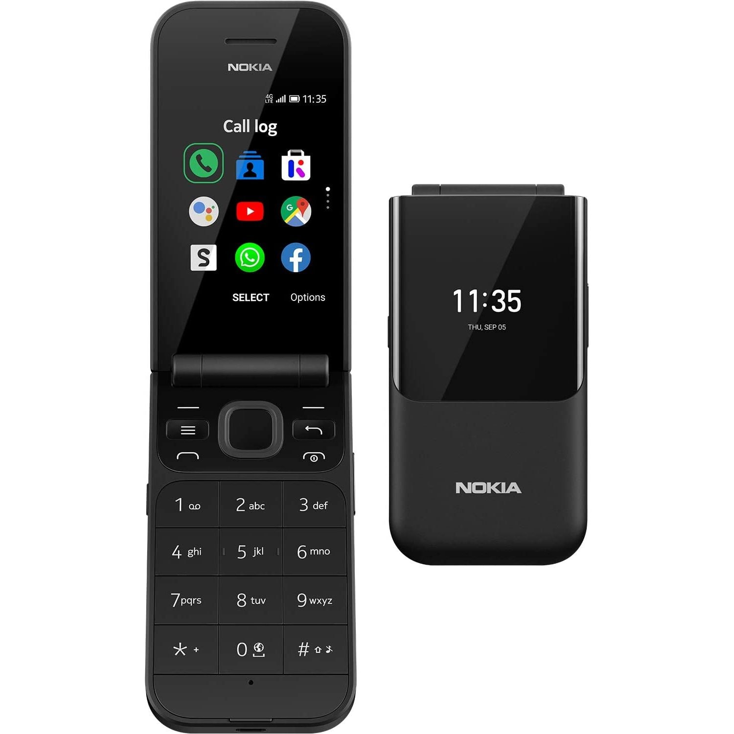 Buy Online Nokia 2720 Flip Dual SIM Mobile Phone, 2MP, 4G LTE - Black ...