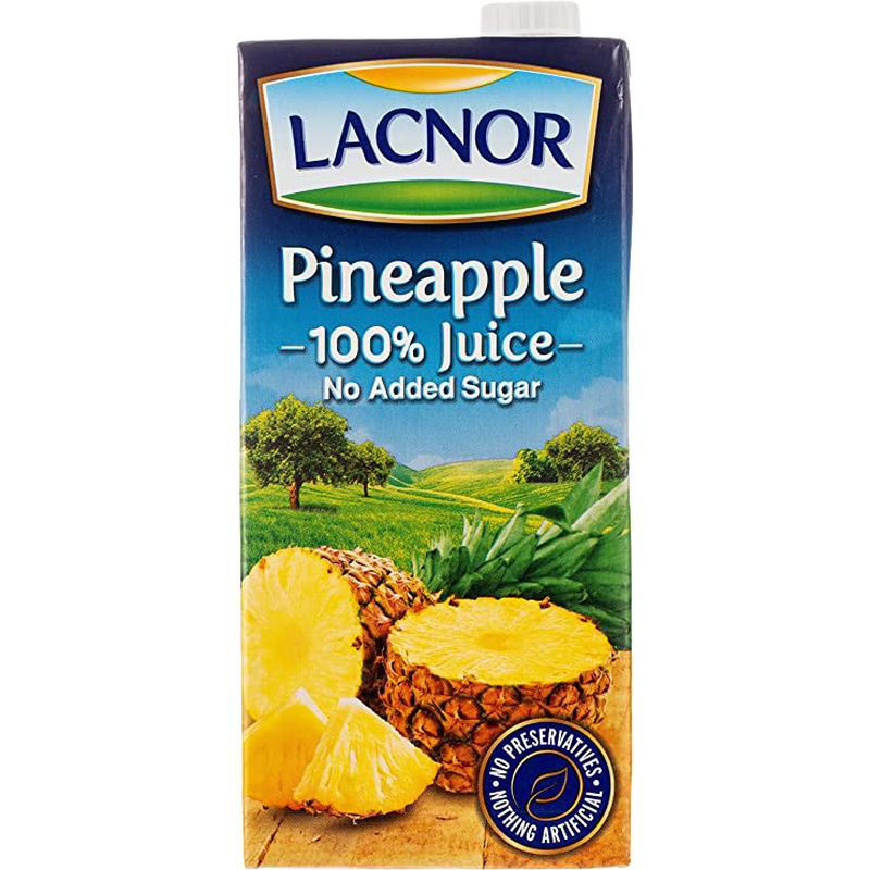 Buy Online Lacnor Pineapple Juice , 1L Pack of 4 in UAE