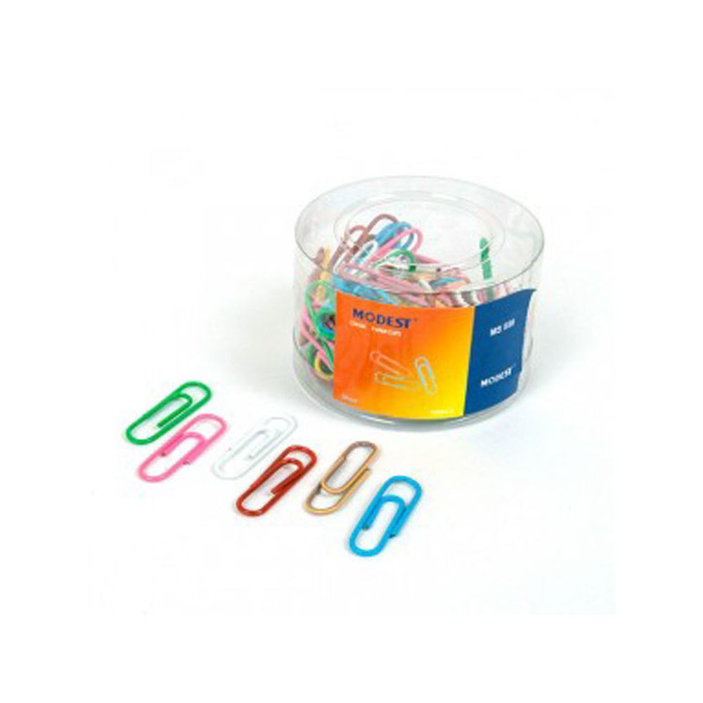 Modest Colorful Paper Clips, Pack of 100 Pieces