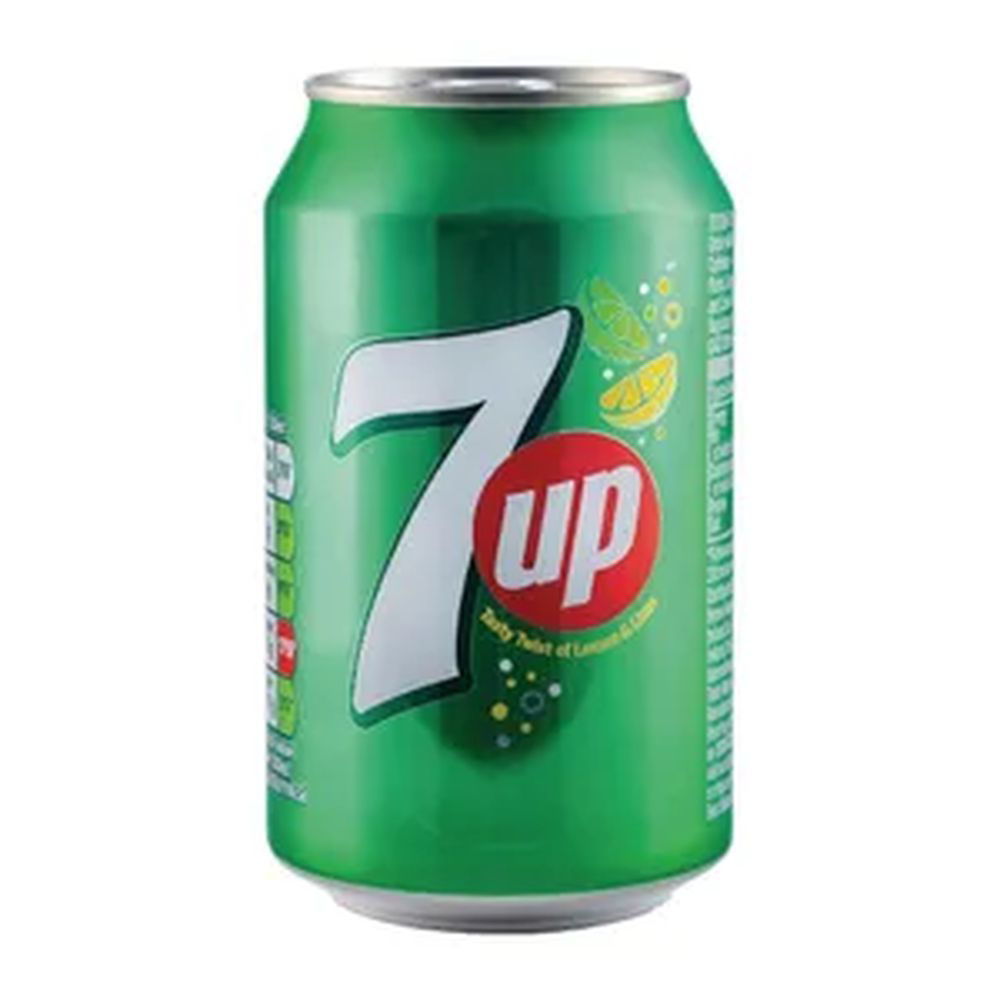 Buy Online 7UP Regular Carbonated Soft Drink Can, 300ml Pack Of 24