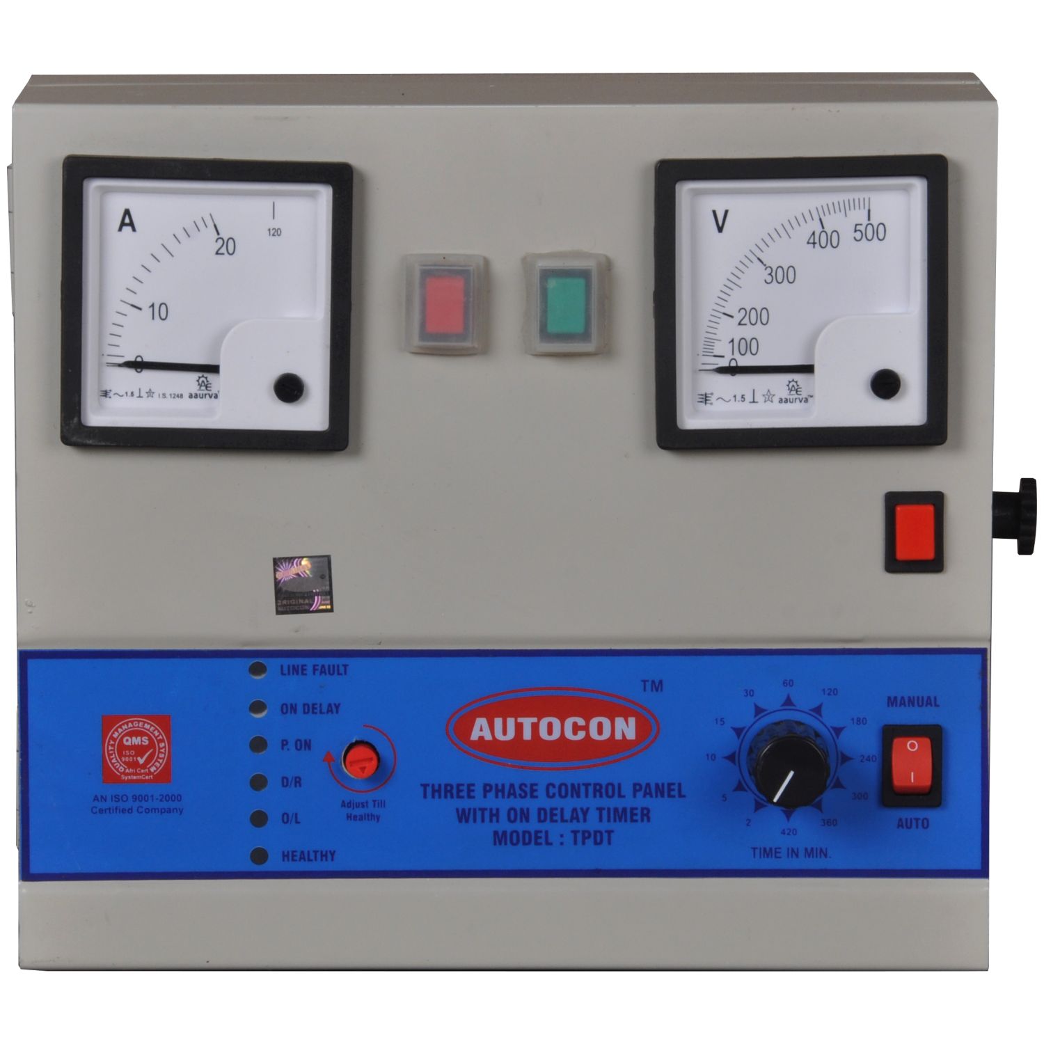 Buy Online Autocon Three Phase Timer Control Panel, TPDT, 5 HP, White ...