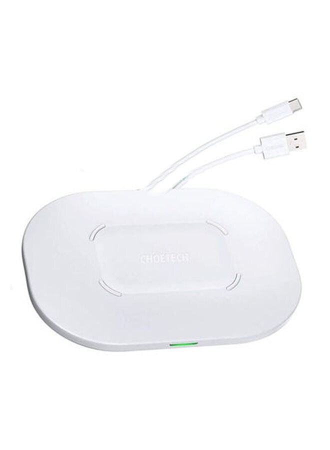 Buy Online Choetech Fast Wireless Charging Pad, White in UAE | Dubuy.com