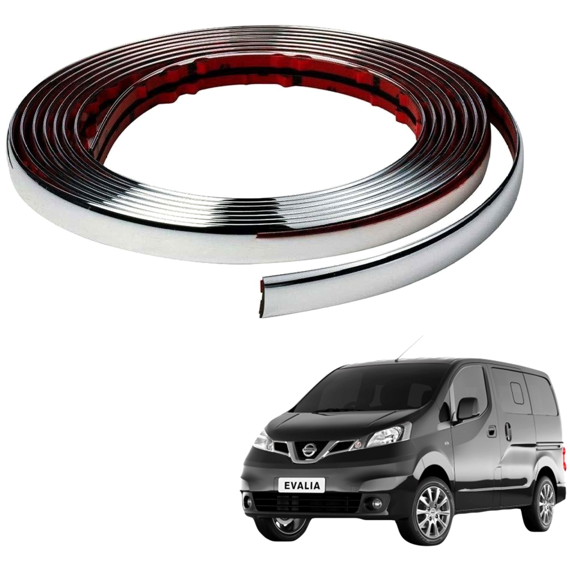 Picture of Kozdiko Car Chrome Beading Roll for Nissan Evalia, 14mm, 20m, M, Silver
