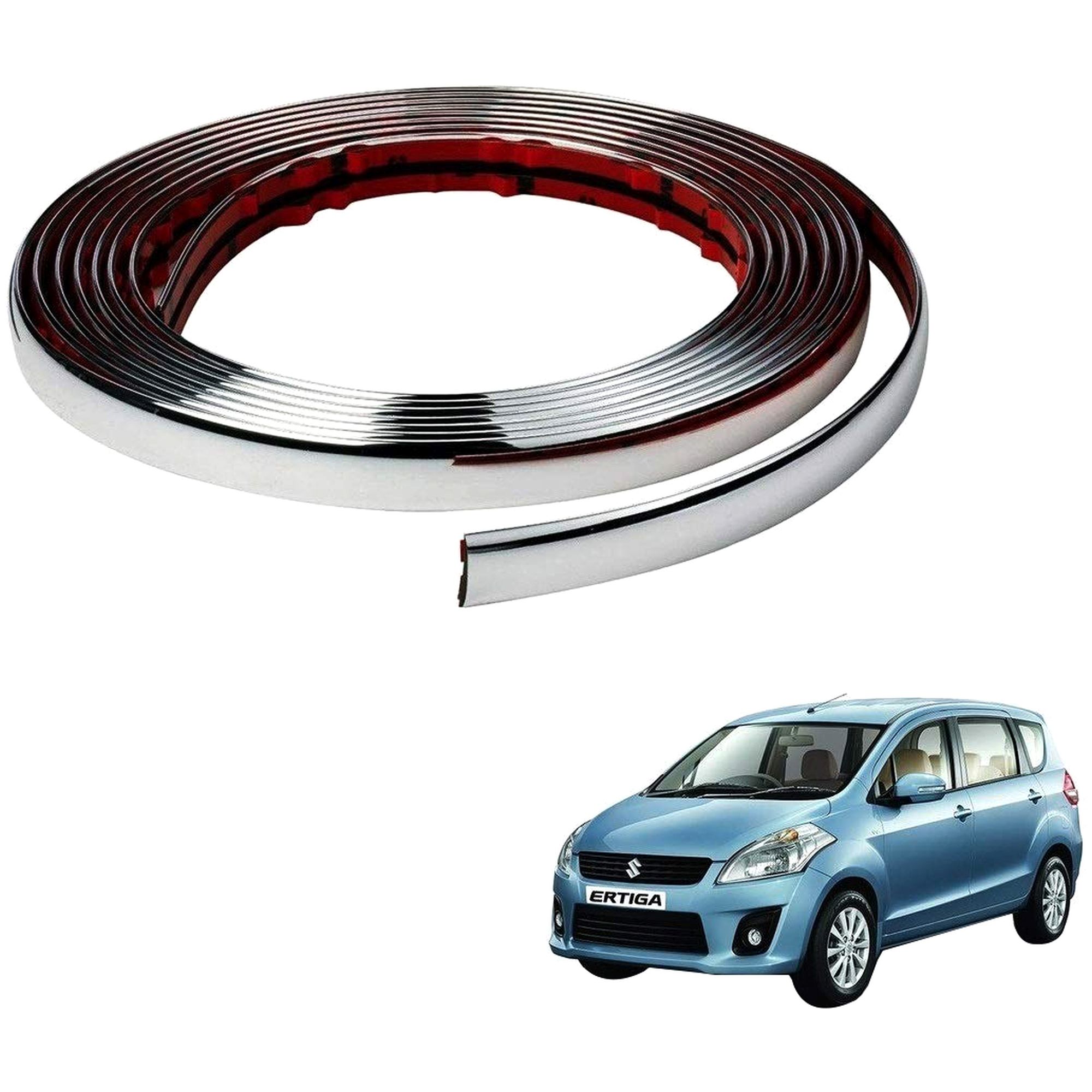 Picture of Kozdiko Car Chrome Beading Roll for Maruti Suzuki Ertiga New 2019, 14mm, 20m, Silver
